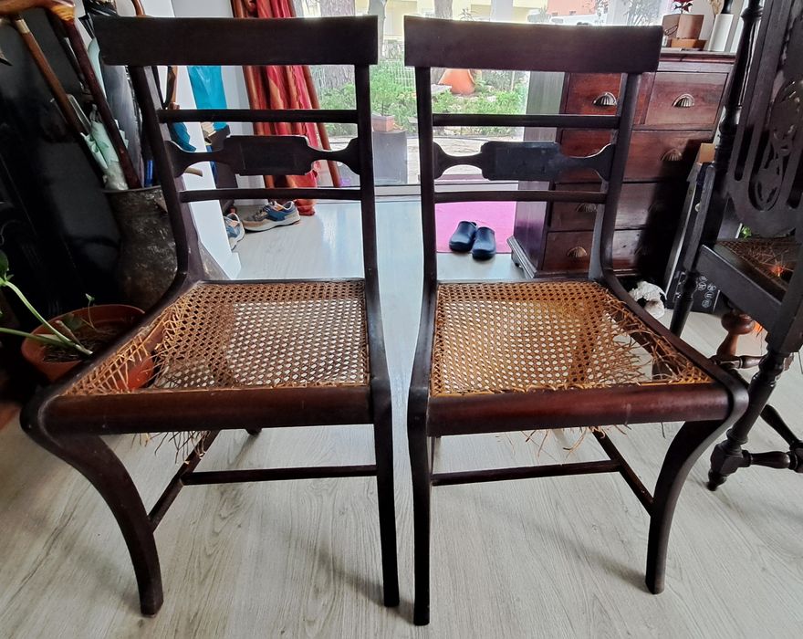 3 cadeiras estilo inglês