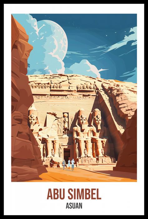 Plakat 40x60cm Abu Simbel