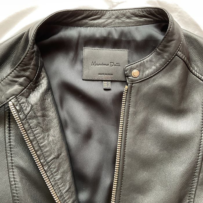 Куртка із шкіри наппа Massimo dutti