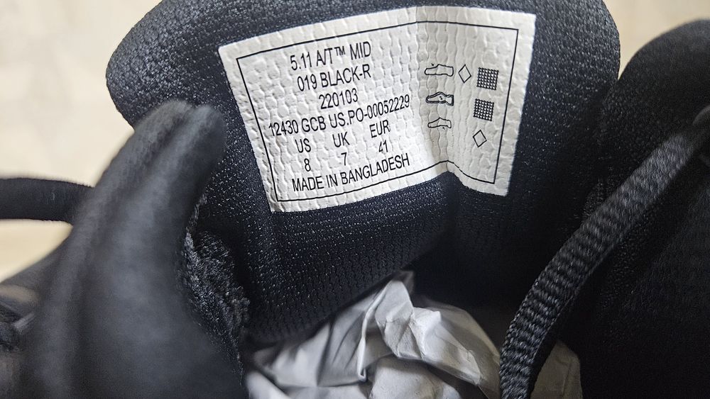 Тактичні ботинки 5.11 Tactical A/T Mid Boot Black