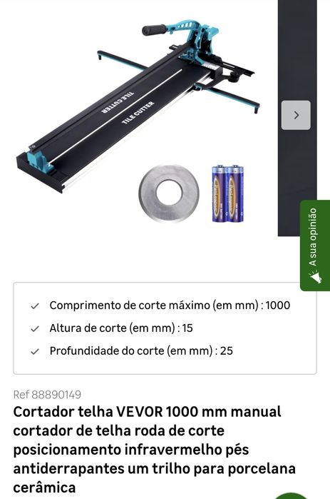 Cortador de telha cerâmica Vevor 1000