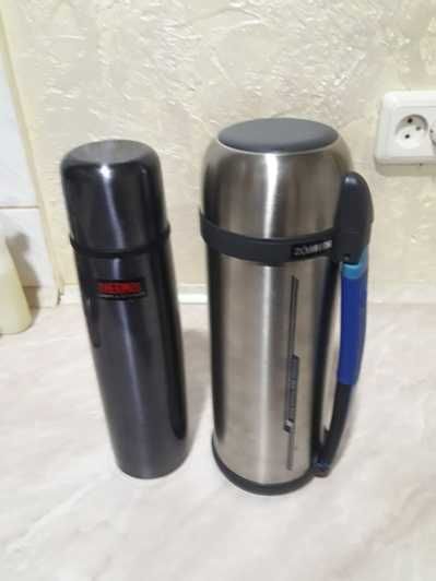 Термос, 2 шт, металлические, объем 1 литр, хорошее состояние