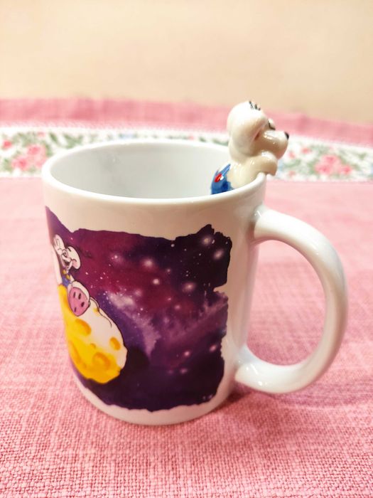 Kubek z myszką 3D Diddl (myszka z serem)