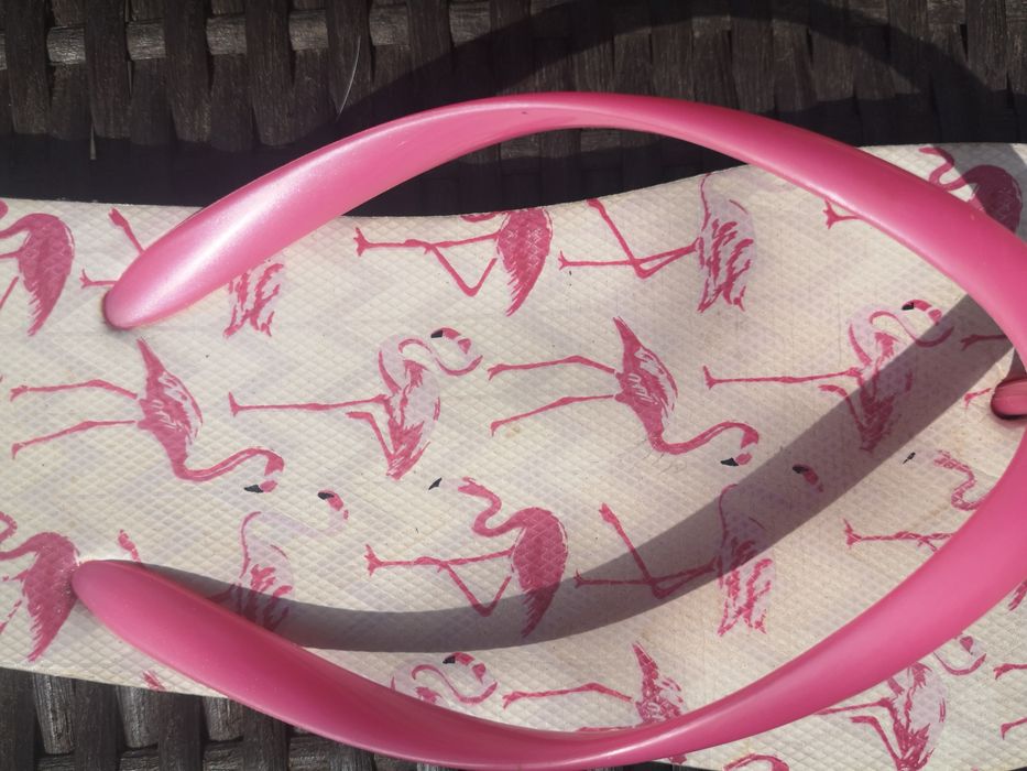 Klapki Japonki w różowe flamingi 38 /39