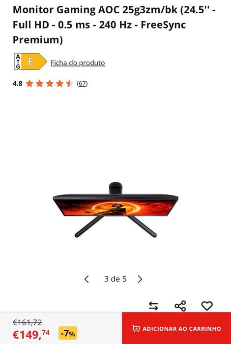 Monitor Computador novo com caixa