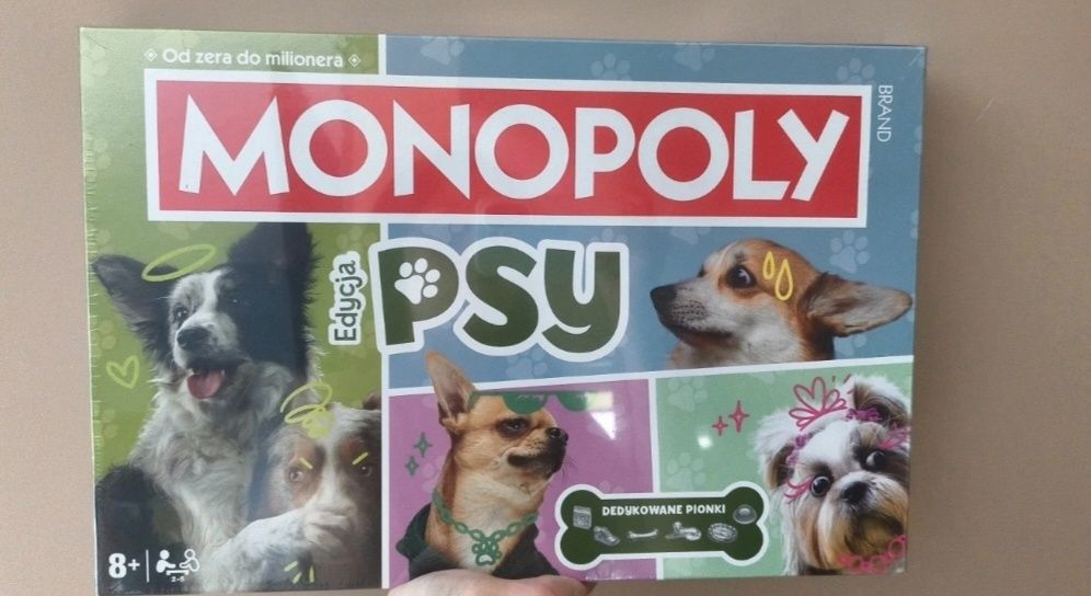 Nowa gra Monopoly psy 8+ Hasbro