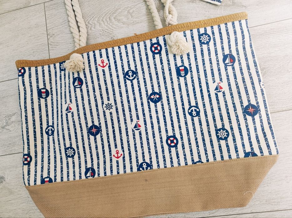 Torebka plażowa marynarska