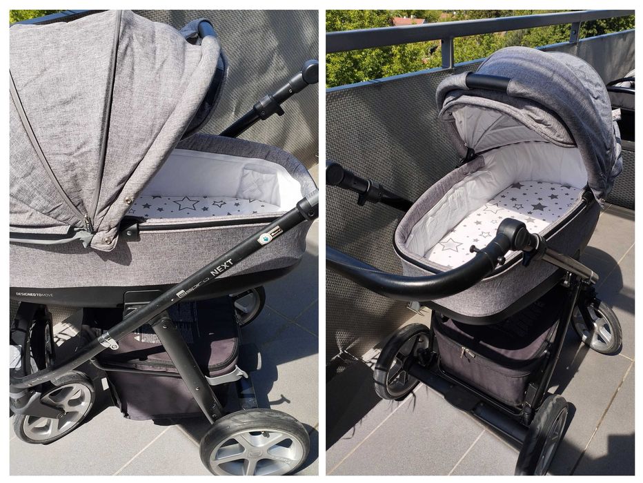 ESPIRO NEXT FLOW 3w1 wózek głęboko-spacerowy  STYLISH GRAY