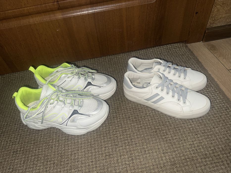 Кроссовки кеды 36,5-37р белые весна-лето