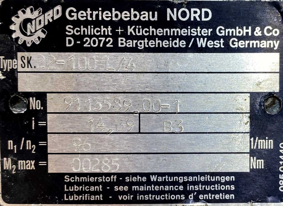 motoreduktor / przekładnia 2,2kW 96obr. NORD