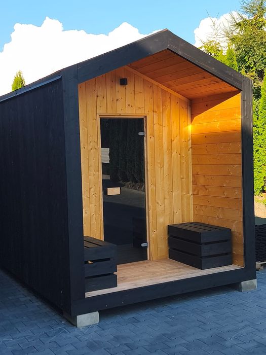 Sauna zewnętrzna ogrodowa stodoła -dostępna od ręki