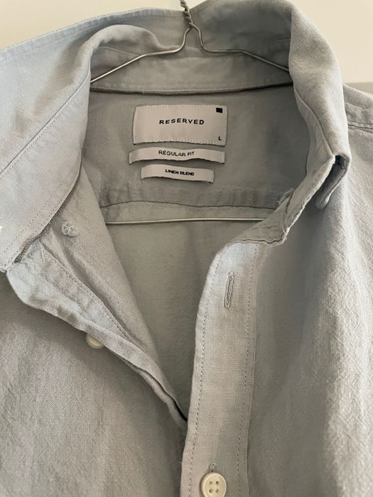 koszula męska L RESERVED regular fit - LINEN BLEND