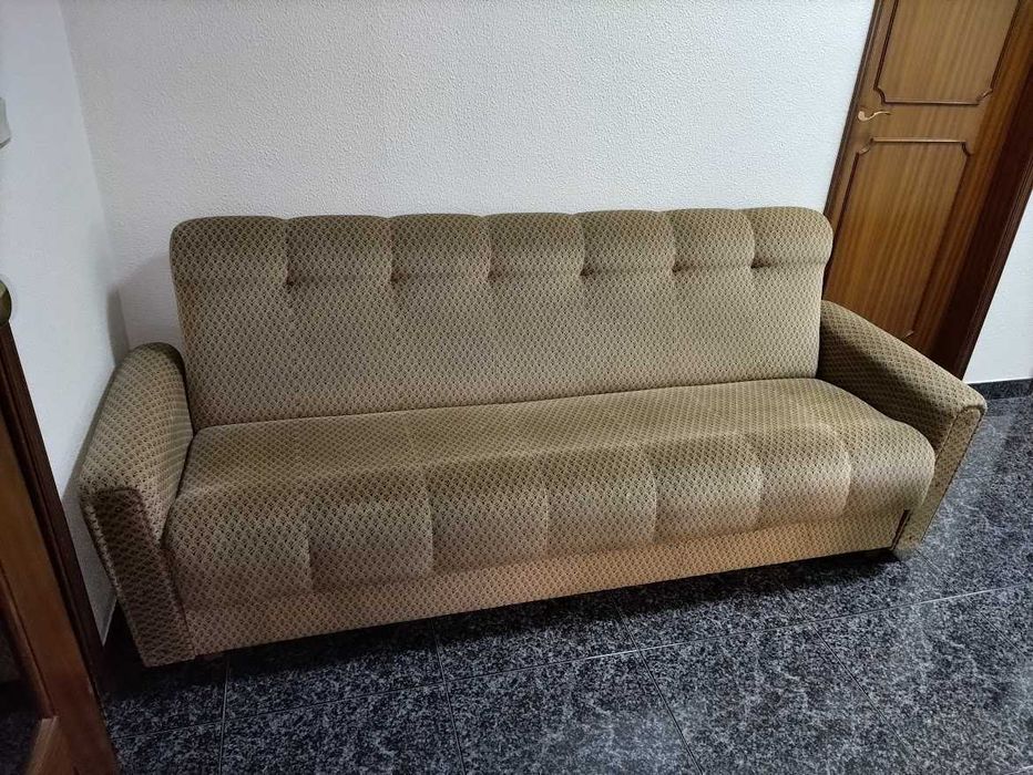 Conjunto de 3 sofás com cama tipo ortopédica