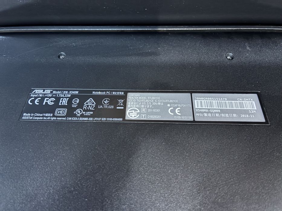 Asus VivoBook X540MA