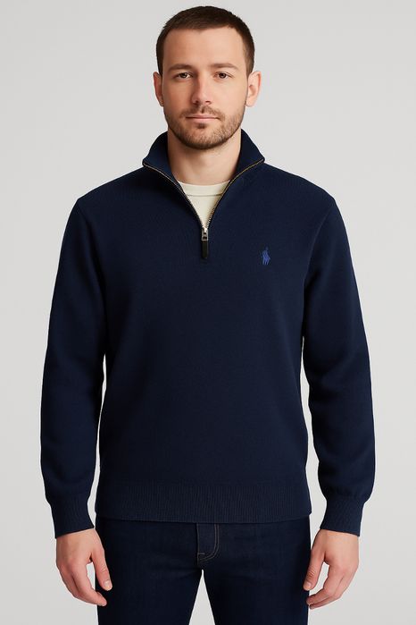 Sweter granatowy bawełniany Polo Ralph Lauren M