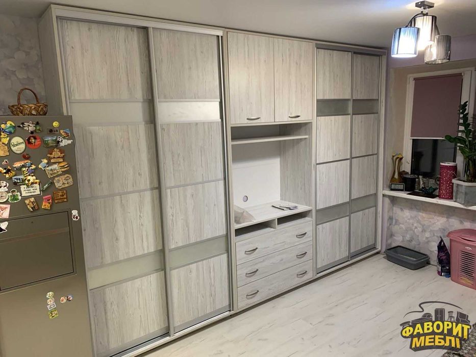 Шкаф купе МЕГА під ТВ. від 2.69 м до 6,5 м! Оплата частинами!