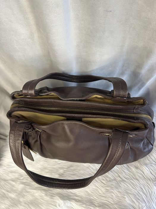 Шкіряна шоколадна сумка бренду Jasper Conran