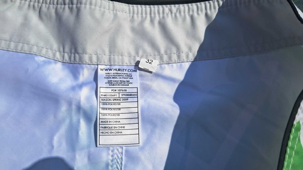 Hurley kąpielówki szorty spodenki 32 M