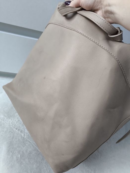 ZARA shopperka na ramię lub do ręki jasna beżowa duża i pojemna