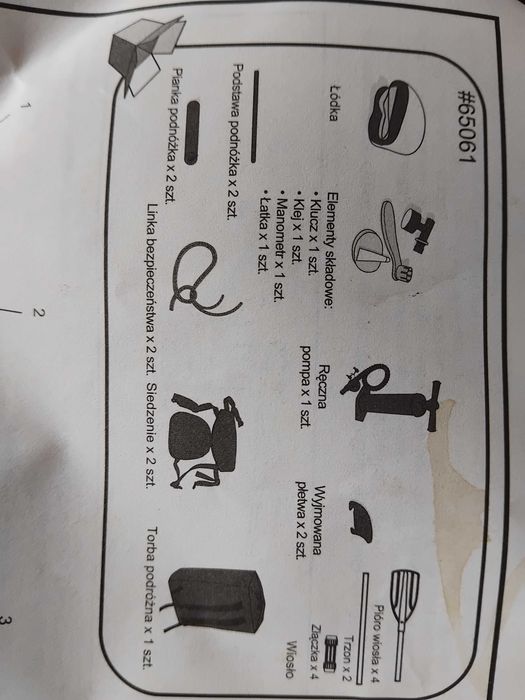 Kajak pompowany,trzy komorowy Intex sprzedam