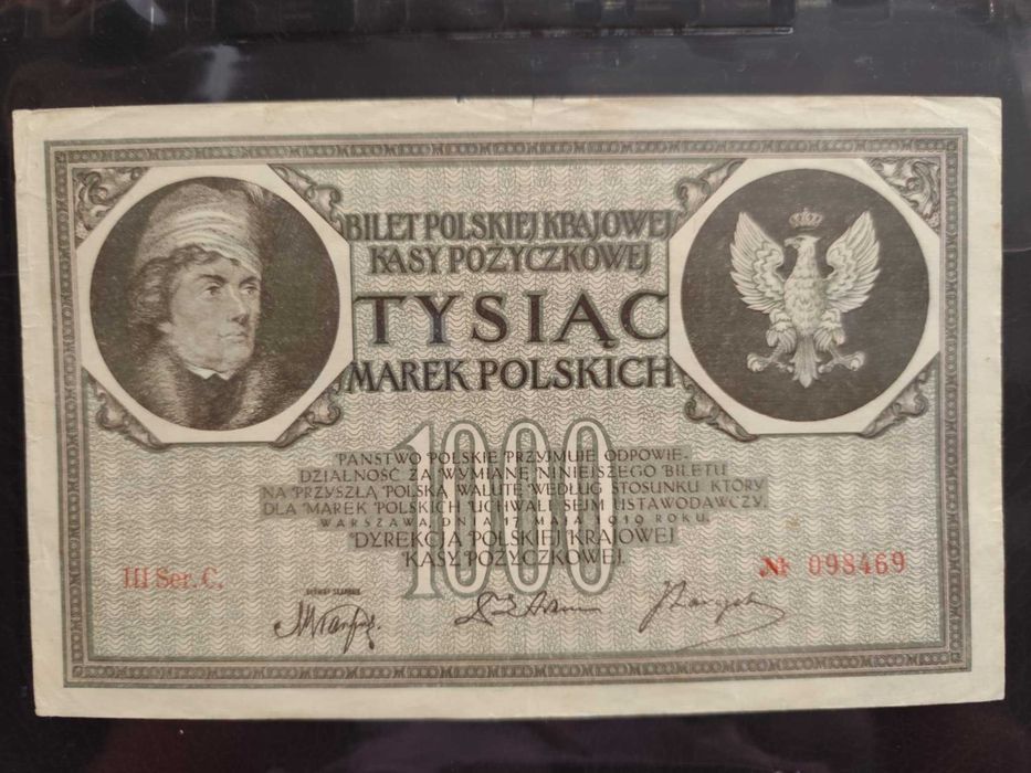 1000 marek polskich 1919 (majowe) III Ser. C./AA/AB/AD (do wyboru)