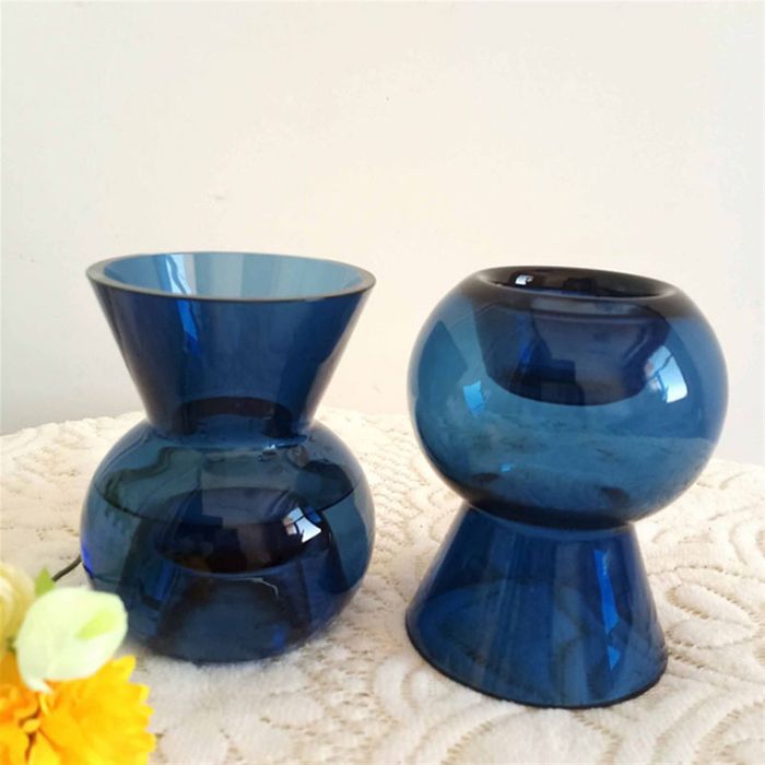 Ваза-подсвечник, цветное стекло