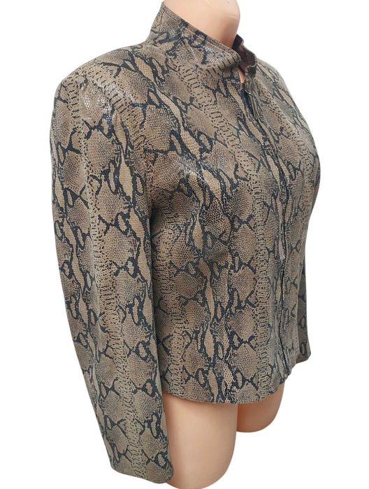 Kurtka 100% naturalna skóra węża pyton ARTE PELLE, R. L/XL