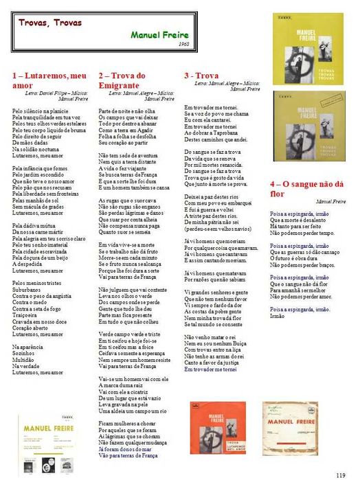 Manuel Freire	- - - - -	Trovas	- - - - -	EP