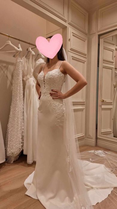 Suknia ślubna PRONOVIAS + jedwabny welon