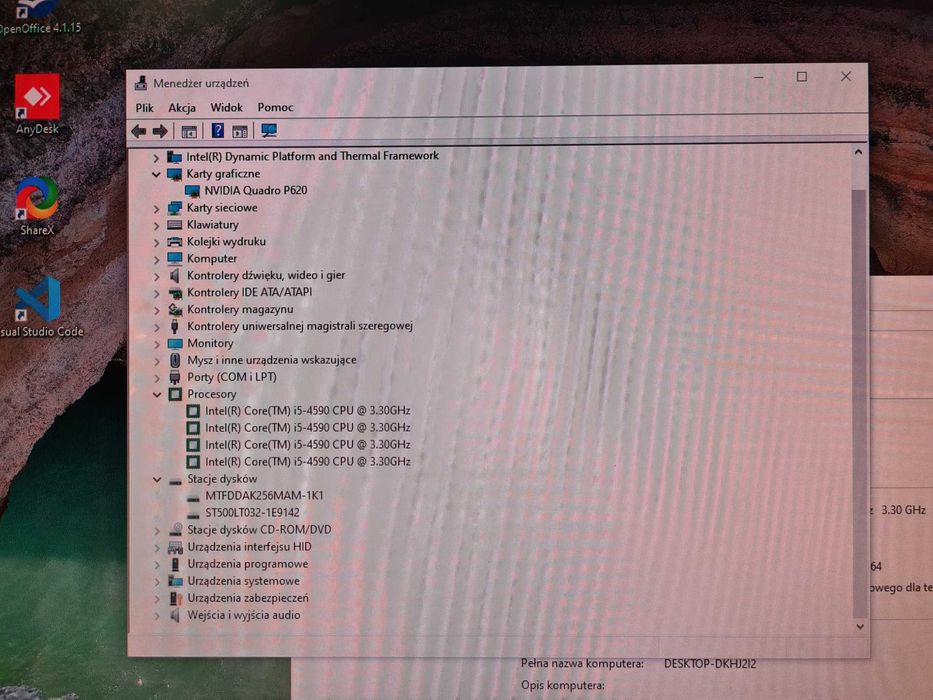 Komputer stacjonarny Dell Fujitsu i5, NVIDIA Quadro, SSD