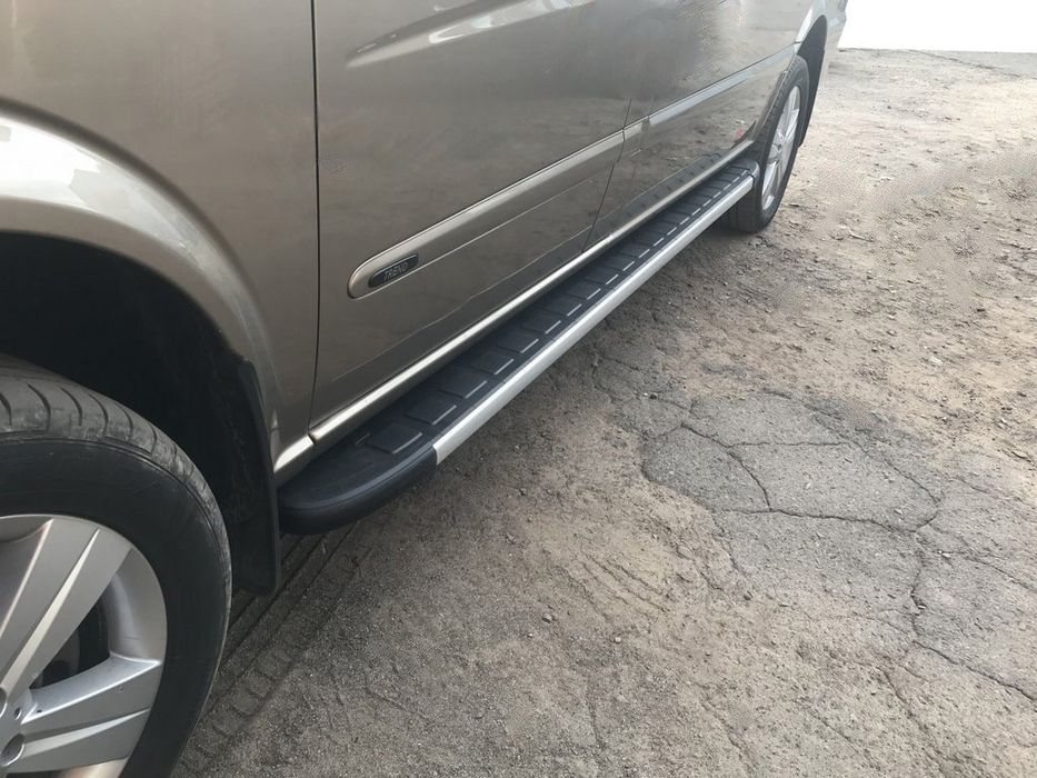 Mercedes Vito W639 2004-2014 рр. Бокові пороги Duru (2 шт., Алюміній) Коротка (short) і Середня (long)