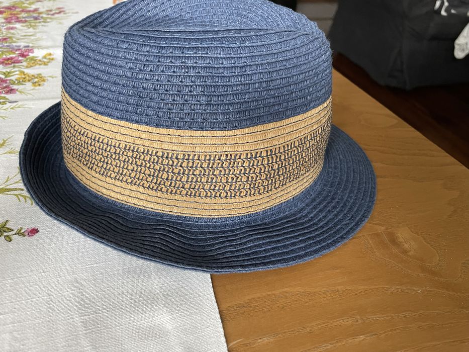 Kapelusz letni słomkowy 54-56 cm fedora grantowy