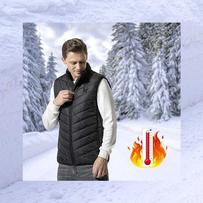 =WYPRZEDAŻ= Kamizelka Podgrzewająca Na USB Powerbank Ciepła