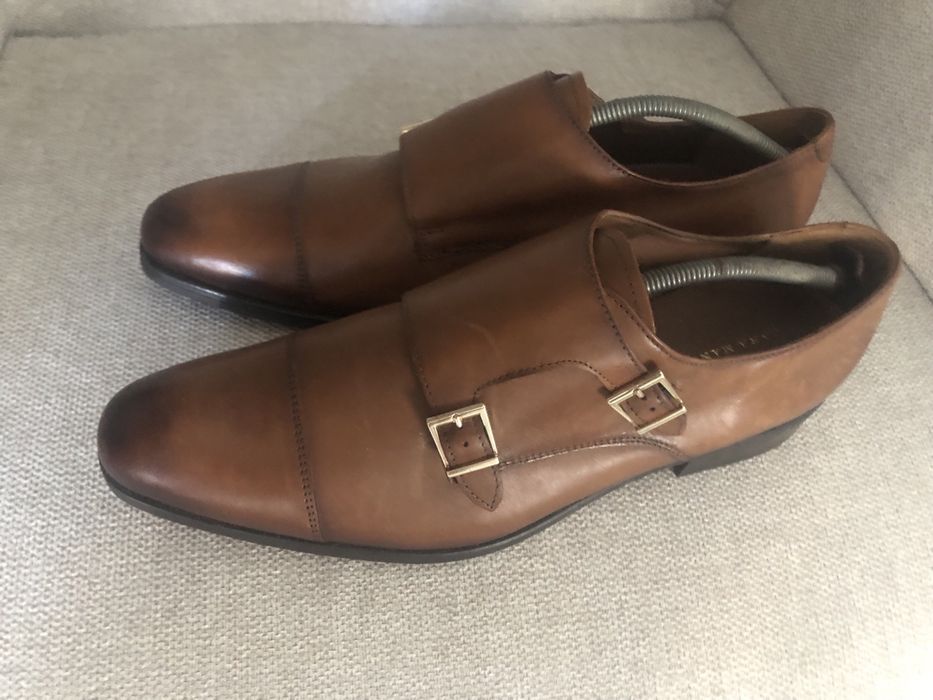 Sapatos novos fivela fato couro zara 45