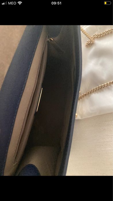 Bolsa Furla, azul escuro, usada.