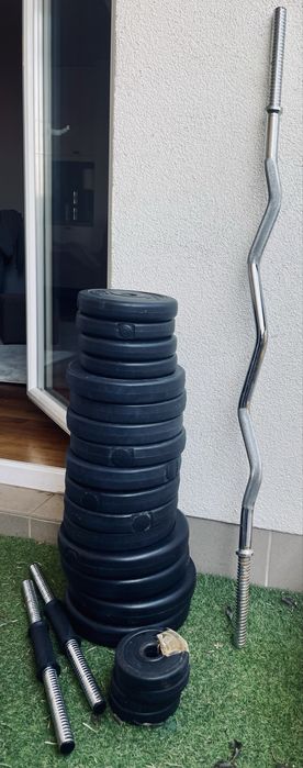 Sztanga + talerze bitumiczne