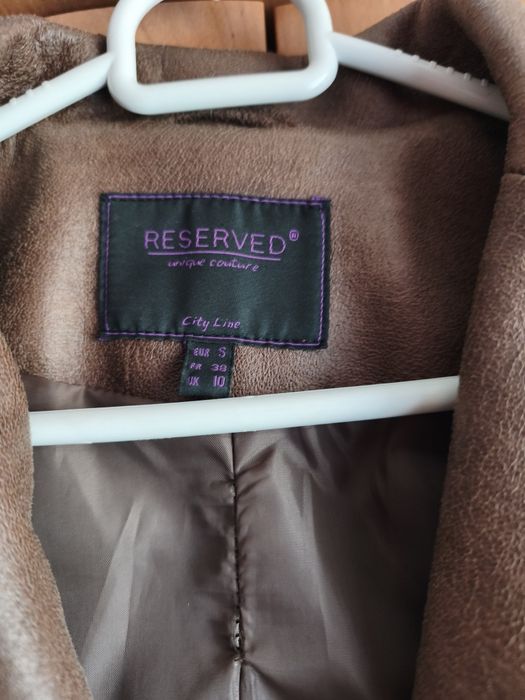 Brązowa kurtka skórzana S Reserved