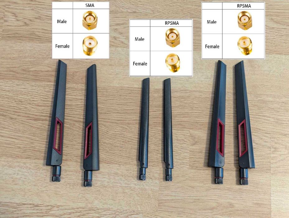 Wi-Fi антени. Перехідник M.2-PCI-E для ПК. Антени для адаптерів M.2