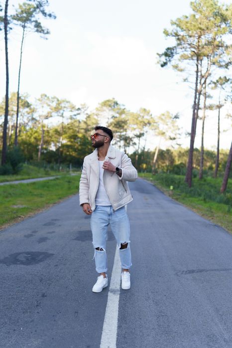 Casaco em Pele sintética