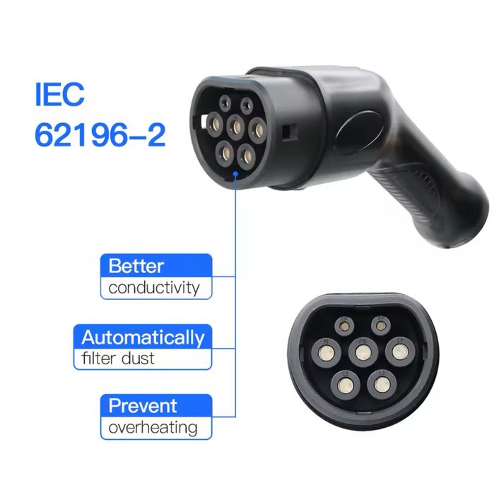 Carregador Portátil 7 kw - 32A - c/ Suporte Parede  Veiculos Eletricos64738600540418124