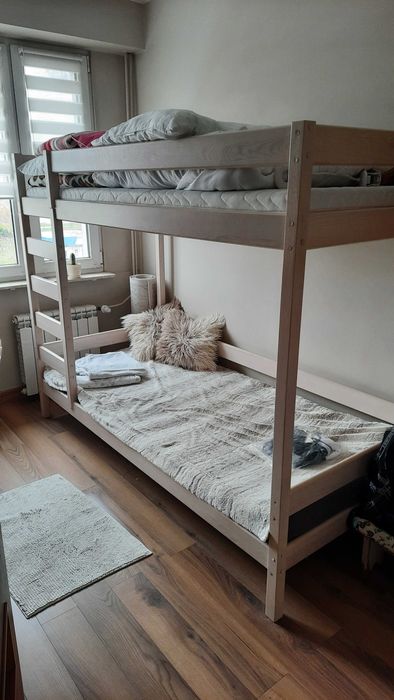 Łóżko dziecięce piętrowe drewniane