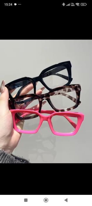 Zerówki modowe okulary retro UV ramki