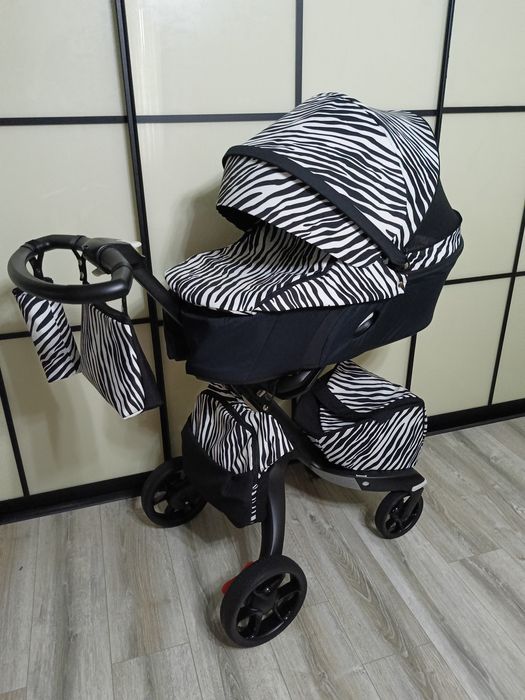 Коляска Stokke Xplory V6 3в1 prada milano zebra. Стан нової