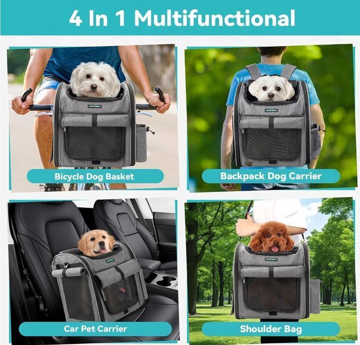 Daistern Przedni Kosz Rowerowy Dla Psów I Kotów Do 10Kg Powystawowy