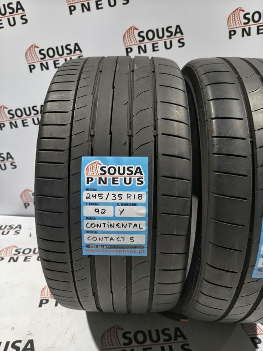 2 pneus semi novos 245-35R18 Continental - Oferta dos Portes