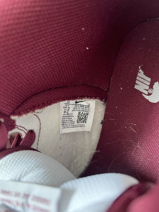 Хайтопи кросівки Nike Dunk High Dark Beetroot Red/Grey