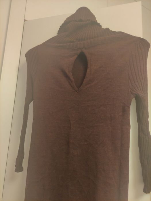 Sukienka Wełniana Merino 100% effectowna