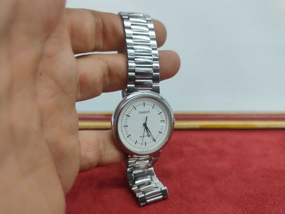 Piękny Oryginalny Tissot na Bransolecie stalowej !! Vintage Kwarc Tanio