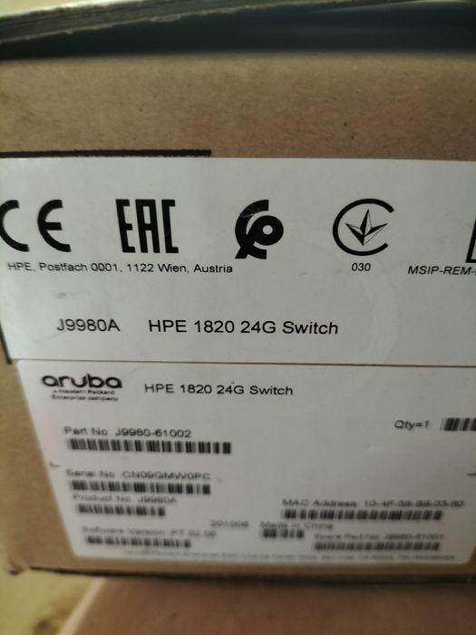 Switch Aruba hpe 1820 24g nowy