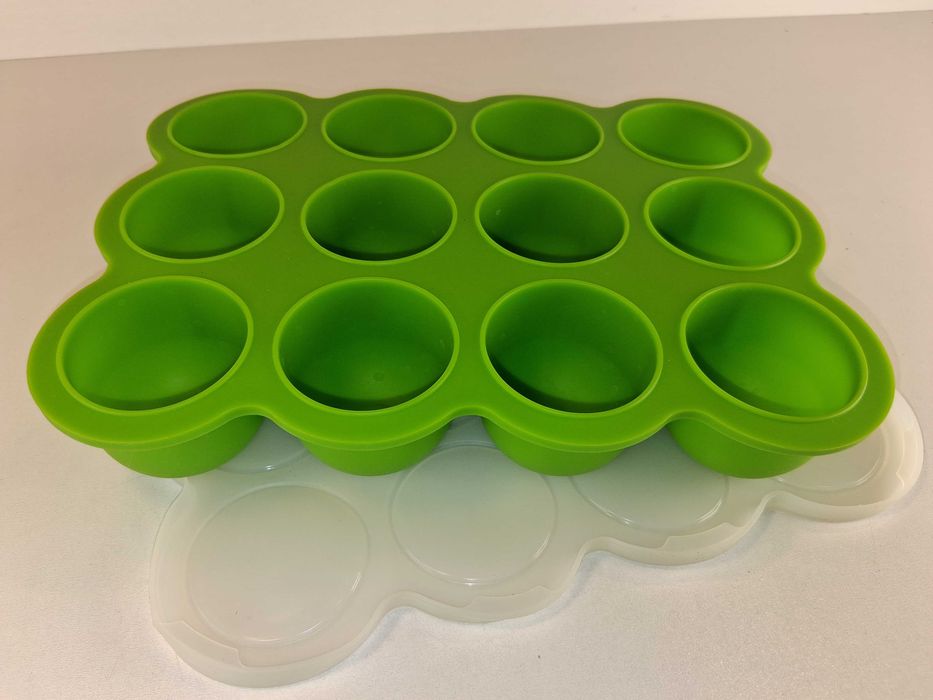 G055 Silikonowa Foremka Na Mrożonki Papki Dla Dzieci Z Pokrywką